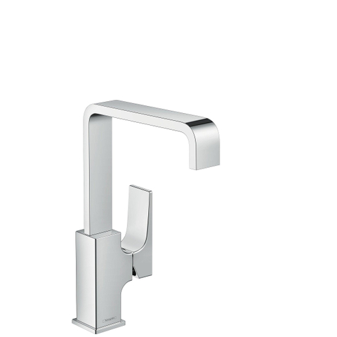 Hansgrohe Metropol 1 greeps wastafelkraan - 230 met rechte greep en afvoerplug - hoogglans chroom SW99787