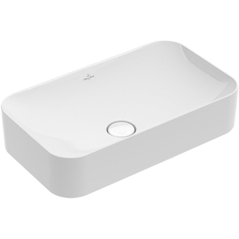 Villeroy & Boch finion opzetwastafel - 60x35cm - zonder kraangat - zonder overloop CeramicPlus - White Alpine (glans wit) SW106464