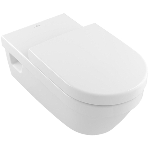Villeroy & Boch Vicare Architecturawandcloset - diepspoel Vita - 37x70cm - zonder spoelrand CeramicPluswit - White Alpine (glans wit) SW106437