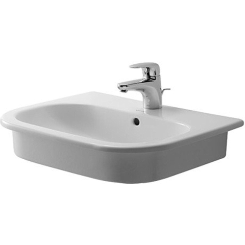 Duravit D-code Opbouwwastafel - 54x43.5cm - met 1 kraangat - met overloop - wit 0315112
