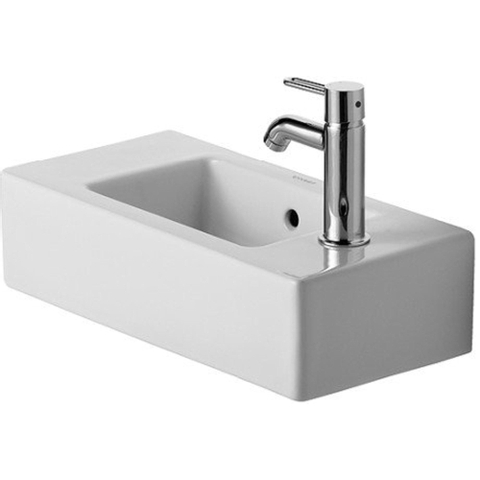 Duravit Vero Fontein - 50x25cm - zonder kraangat - met overloop - wit 0291343
