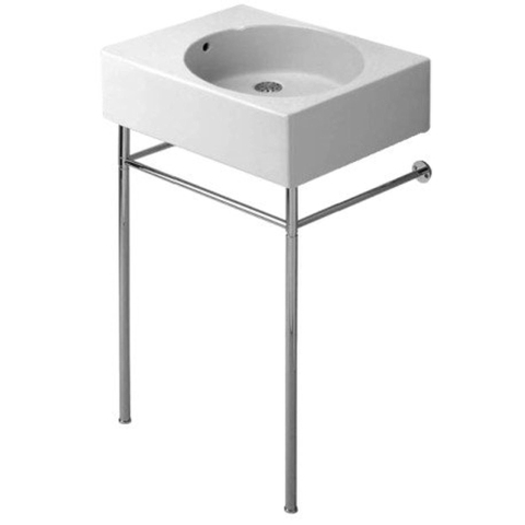 Duravit Scola Wastafel - 61.5x46cm - zonder kraangat - met overloop - glans wit 0304115
