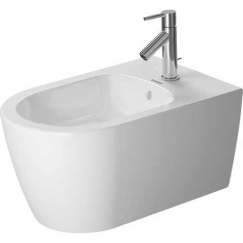 Duravit Me by starck Wandbidet - 37x57cm - met kraangat - met overloop - zonder wondergliss - glans wit 0300875