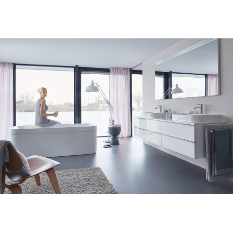 Duravit Happy D.2 Opzetwastafel - 60x40cm - met 1 kraangat - met overloop - glans wit SW68368