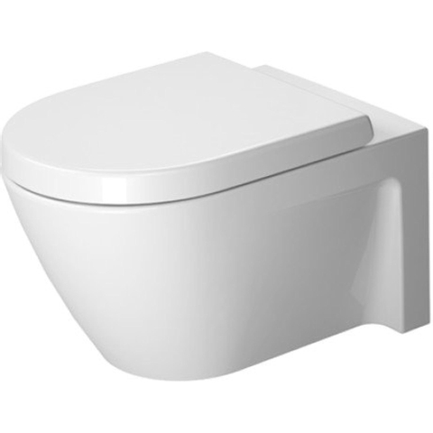 Duravit Starck 2 Wandcloset - 54cm - met spoelrand - diepspoel - verdekte bevestiging - wit 0295869
