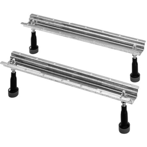 Duravit Diverspotenset - voor bad- en douchebakken per - 2 stuksgroter dan - 100cm in hoogte verstelbaar - 12 - glans grijs (zilver) 0313475