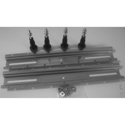 Duravit Diverspotenset - voor bad- en douchebakken per - 2 stuksgroter dan - 100cm in hoogte verstelbaar - 12 - glans grijs (zilver) 0313475