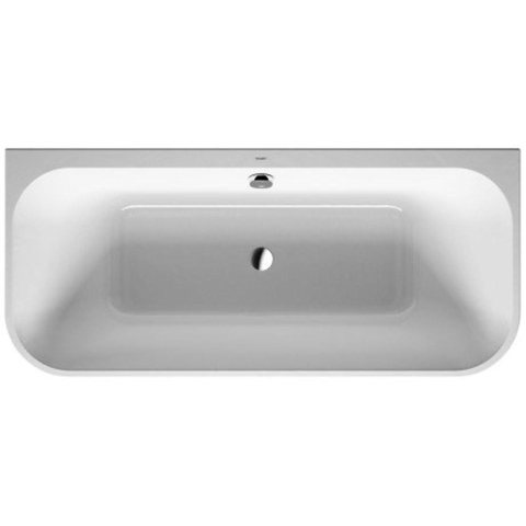 Duravit Happy D.2 Bad acryl half - vrijstaand - 180x80x46cm - met paneel - back-to-wall - glans wit SW68393