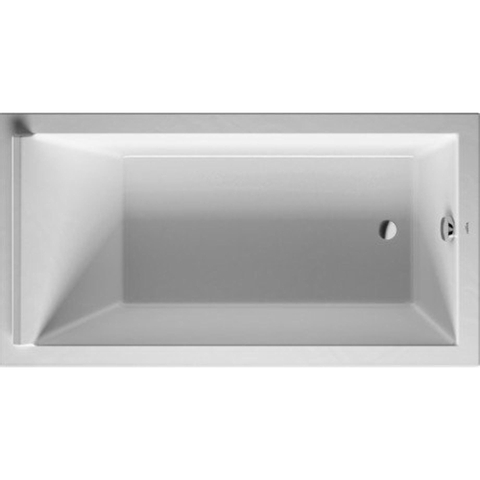 Duravit Starck Slimline Starckkunststof bad acryl rechthoekig - 170x90x46cm - zonder poten - voor inbouw of ommanteling - glans wit 0297575