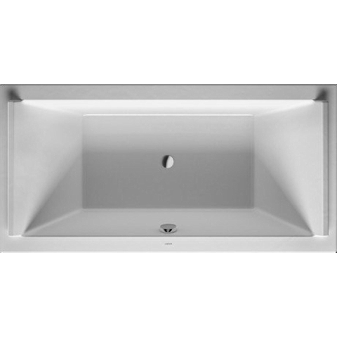 Duravit Starck Slimline Starckkunststof duobad acryl rechthoekig - 180x90x46cm - zonder poten - voor inbouw of ommanteling - glans wit 0297578