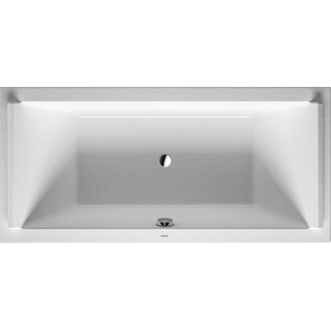 Duravit Starck Slimline Starckkunststof duobad acryl rechthoekig - 190x90x46cm - zonder poten - voor inbouw of ommanteling - glans wit 0297579