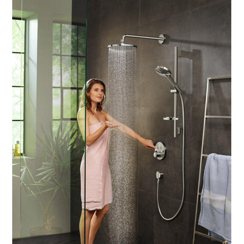 Hansgrohe Raindance S Elect p - 1jet powderrain - hoofddouche - met douchearm - hoogglans chroom SW204695