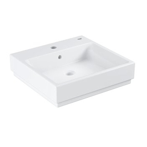 Grohe Cube Keramiek Opzetwastafel - 50x49cm - met kraangat en overloop - PureGuard - wit SW205860