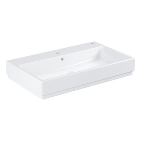 Grohe Cube Keramiek Opzetwastafel - 80x49cm - met kraangat en overloop - PureGuard - wit SW205859