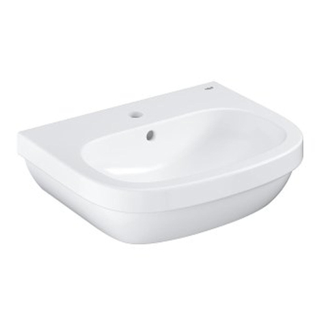Grohe Euro Keramiek Wastafel - 55x45cm - met kraangat - met overloop - wit SW205893