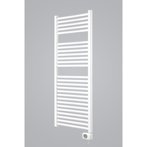 Zehnder Aura E elektrische handdoekradiator 78.6x40cm 300watt 230 volt | 50 Hz Staal Wit glans SW205919