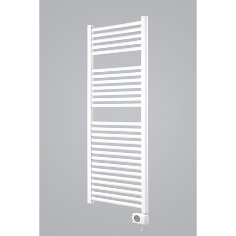 Zehnder Aura E elektrische handdoekradiator 78.6x40cm 300watt 230 volt | 50 Hz Staal Wit glans SW205919