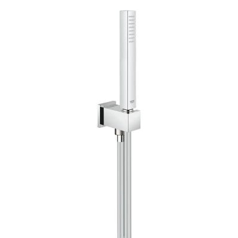 GROHE Euphoria Cube Stick Handdoucheset - 1 straalsoort - staaf - met houder - met wandaansluitbocht - gladde slang - 125cm - chroom OUTLETSTORE STORE41990