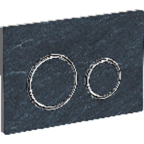 Plaque de commande Geberit Sigma50 - chasse d'eau à 2 boutons - rond - chrome/Mustang Schief. SW203599