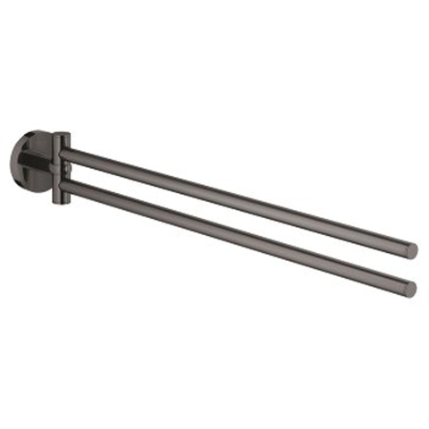 Grohe Essentials Handdoekhouder - 45cm - dubbel - draaibaar - hard graphite (antraciet) SW98952