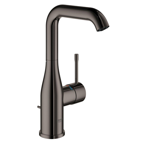Grohe Essence New Wastafelkraan Opbouw - uitloop 12.7cm - L-size - hoge draaibare uitloop - waste - EcoJoy - hard graphite (antraciet) SW97496