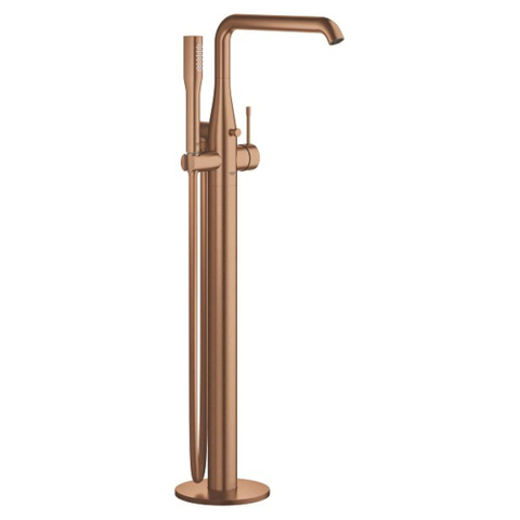 Grohe Essence New Afbouwdeel vrijstaande badkraan - omstel - draaibare uitloop 27.7cm - handdouche - doucheslang - brushed warm sunset (koper) SW98811