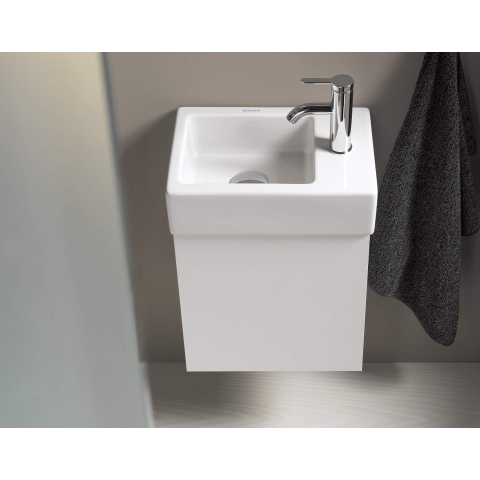 Duravit Vero air Fontein - met kraangat rechts - zonder overloop - 38x25cm - inclusief bevestiging - glans wit SW211103