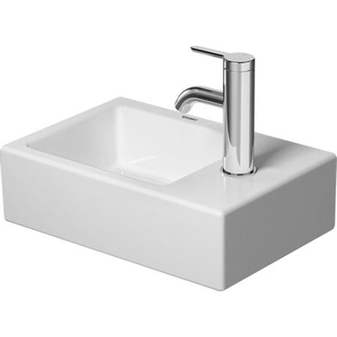 Duravit Vero air Fontein - met kraangat rechts - zonder overloop - 38x25cm - inclusief bevestiging - glans wit SW211103