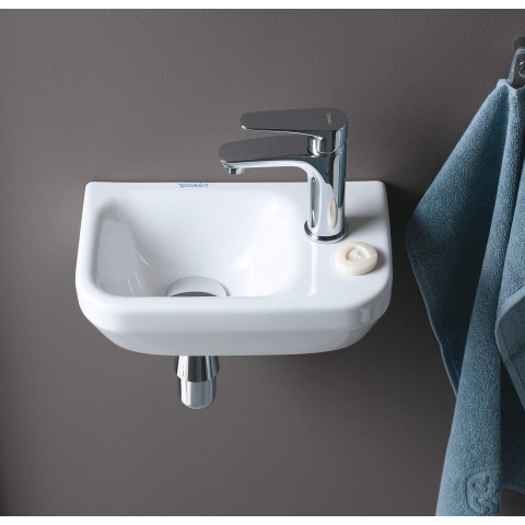 Duravit Durastyle Lave-mains sans trop-plein 1 trou pour robinet à droite 36x22cm blanc SW197110
