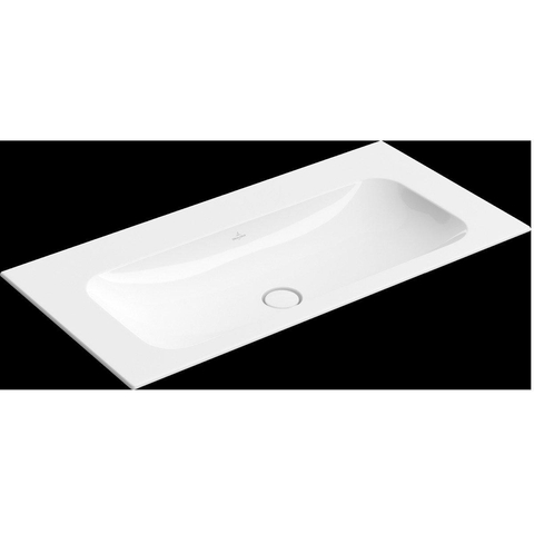 Villeroy & Boch finion meubelwastafel - 100x50 - zonder kraangat - zonder overloop stonewhite CeramicPlus - Stone White (mat wit) SW209389