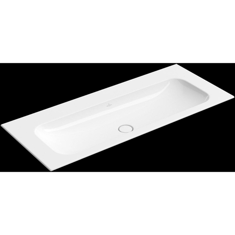Villeroy & Boch finion meubelwastafel - 120x50 - zonder kraangat - zonder overloop stonewhite CeramicPlus - Stone White (mat wit) SW209391