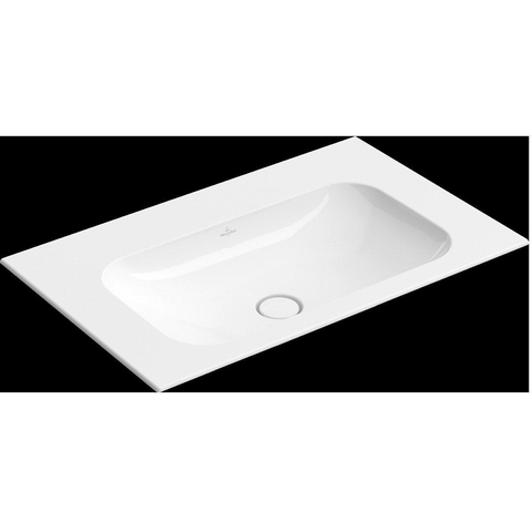 Villeroy & Boch finion meubelwastafel - 80x50cm - zonder kraangat - zonder overloop CeramicPlus - White Alpine (glans wit) SW209387