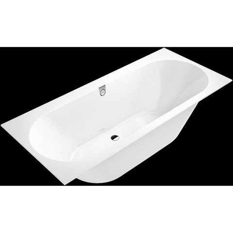 Villeroy & Boch Oberon 2.0 kunststof duobad quaryl rechthoekig - 180x80x47cm - met poten - inclusief verlengde afvoer / - glans wit SW209465