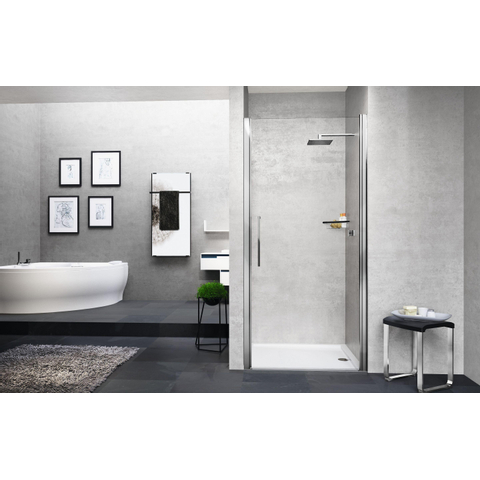 Novellini Young 2.0 porte de douche - 87-91x200cm - porte pivotante - noir mat SW197662