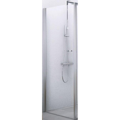 Novellini Giada porte de douche - 84-87x195cm - pour paroi latérale - porte pivotante - droite - chromé mat 0334531