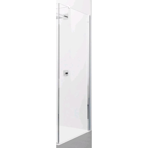 Novellini Young 2.0 FG paroi latérale 97/99x200cm pour porte battante G et porte pliante 2GS avec profil chrome mat et verre transparent 0336527