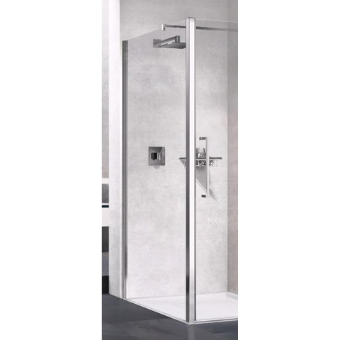Novellini Young 2.0 FG paroi latérale - 100x200cm - réglable 99-101cm - pour G/2GS - 6mm - verre clair - chromé mat 0335731
