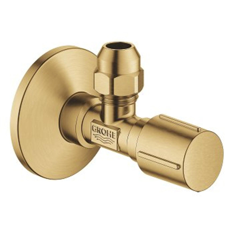 Grohe Hoekstopkraan - knel - 1/2x3/8 inch - met metalen greep - brushed cool sunrise (goud) SW236955