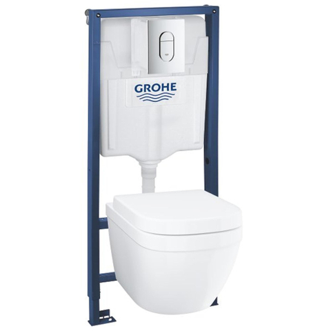 GROHE Euro Ceramic toiletset - rimless - met softclose zitting - glans wit SW242387