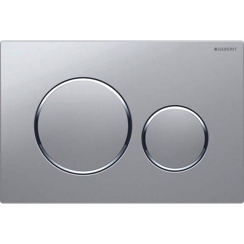 Geberit Sigma20 bedieningsplaat - 2-toets spoeling - rond - dualflush - mat chroom SW242679