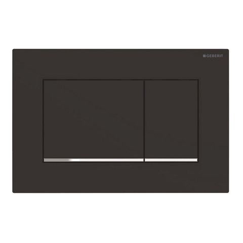 Geberit Sigma20 plaque de commande - chasse à 2 touches - carré - chrome noir mat SW242685