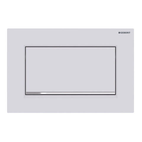 Geberit Sigma10 bedieningsplaat - 2-toets spoeling - rechthoekige knoppen - matwit/easy-to-clean - mat wit SW242684