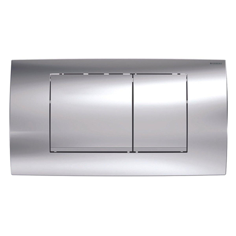 Geberit Twinline bedieningplaat 2-toets spoeling frontbediening - voor toilet - 34x18.5cm - dualflush - chroom glans SW242688
