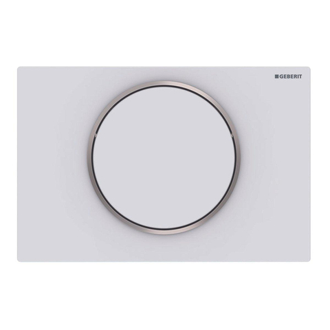 Geberit Sigma10 bedieningsplaat - spoel-stop spoeling - rond - matwit/easy-to-clean - mat wit SW242677
