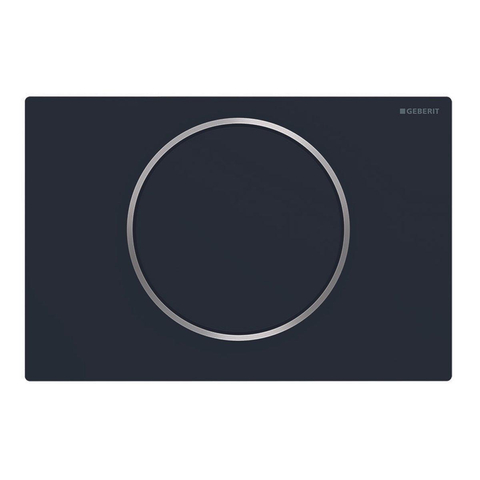 Geberit Sigma10 bedieningsplaat - spoel-stop spoeling - rond - matzwart/easy-to-clean - mat zwart SW242678