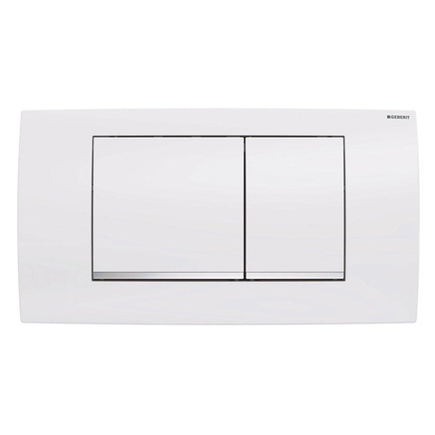 Geberit Twinline bedieningplaat 2-toets spoeling frontbediening - voor toilet - 34x18.5cm - dualflush - wit SW242690