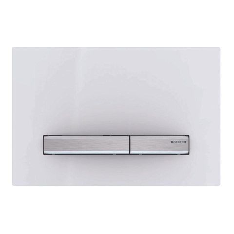 Geberit Sigma50 bedieningsplaat - 2-toets spoeling - vierkant - dualflush - wit glans chroom SW259166