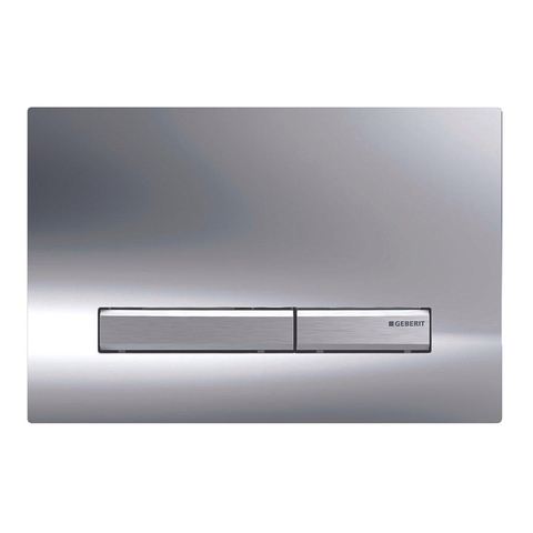 Geberit Sigma50 bedieningsplaat - 2-toets spoeling - vierkant - dualflush - glans chroom SW259160