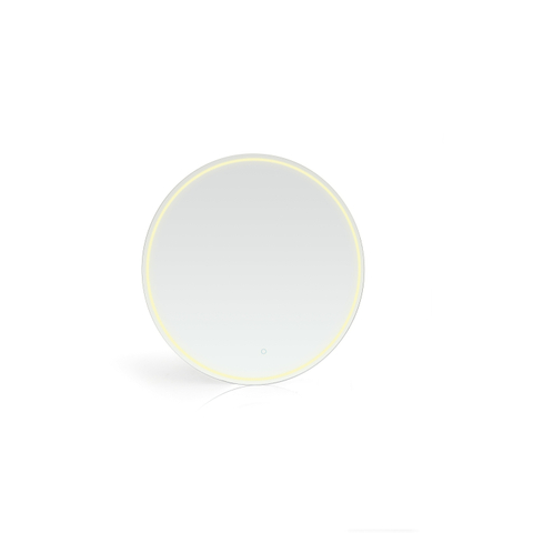 Royal Plaza Merlot spiegel 60x60cm Rond led verlichting geintegreerd inclusief sensor en spiegelverwarming IP44 Glas Zilver SW395627