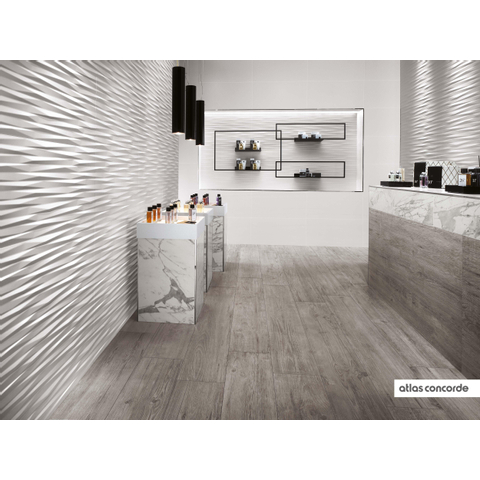 Ceralto Silevo Rock Wall Design Carreau mural - 40x80cm - 10.0mm - rectifié - Dune blanc SW46814